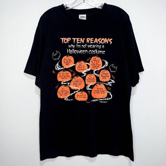 Vintage 1991 Brieland Graphics Halloween Glow In The Dark Pumpkins T-Shirt L - Picture 3 of 6
